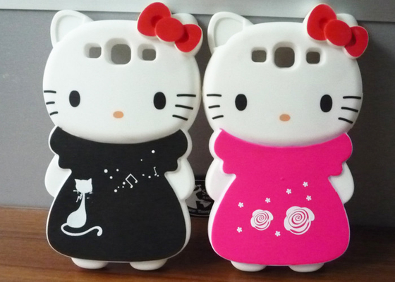 Coperture protettive del telefono del silicone variopinto di Hello Kitty per la galassia 3 i9300 di Samsung