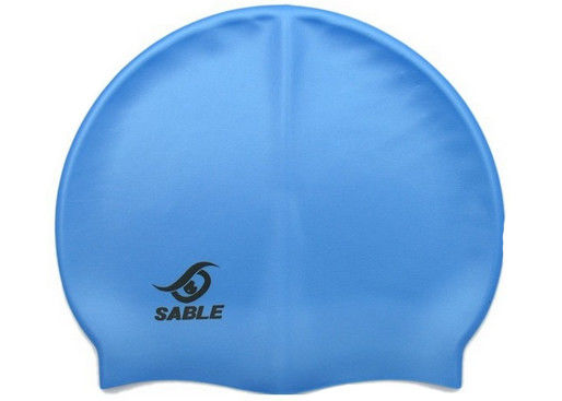 Cappucci di nuoto blu per il silicone dei bambini con il logo su ordinazione