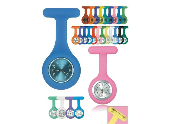 Pubblicitaria promozione regalo Silicone infermiera Fob Watch regolabile Pullout tempo pulsante
