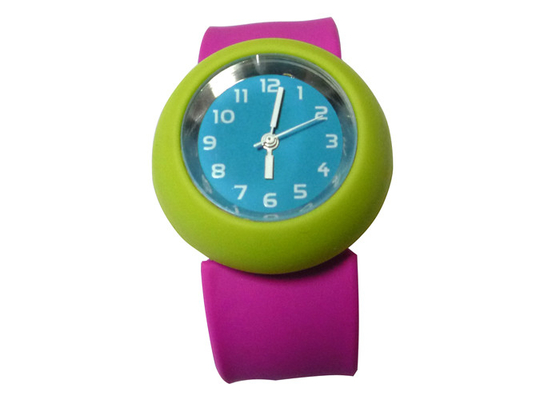 Verde Case rosa bracciale Silicone Slap orologi con Logo stampato seta 230 * 30 * 2 mm